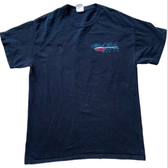 Gildan Ultra Cotton  Black Gold 505 HP Corvette Tee - Picture 1 of 5